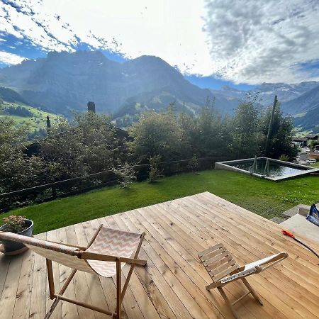 Chalet Sonnenheim, Wohnung Mit Panoramafenster Adelboden Luaran gambar