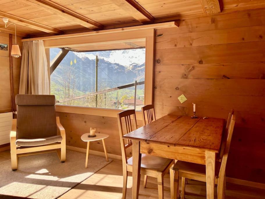 Chalet Sonnenheim, Wohnung Mit Panoramafenster Adelboden Luaran gambar