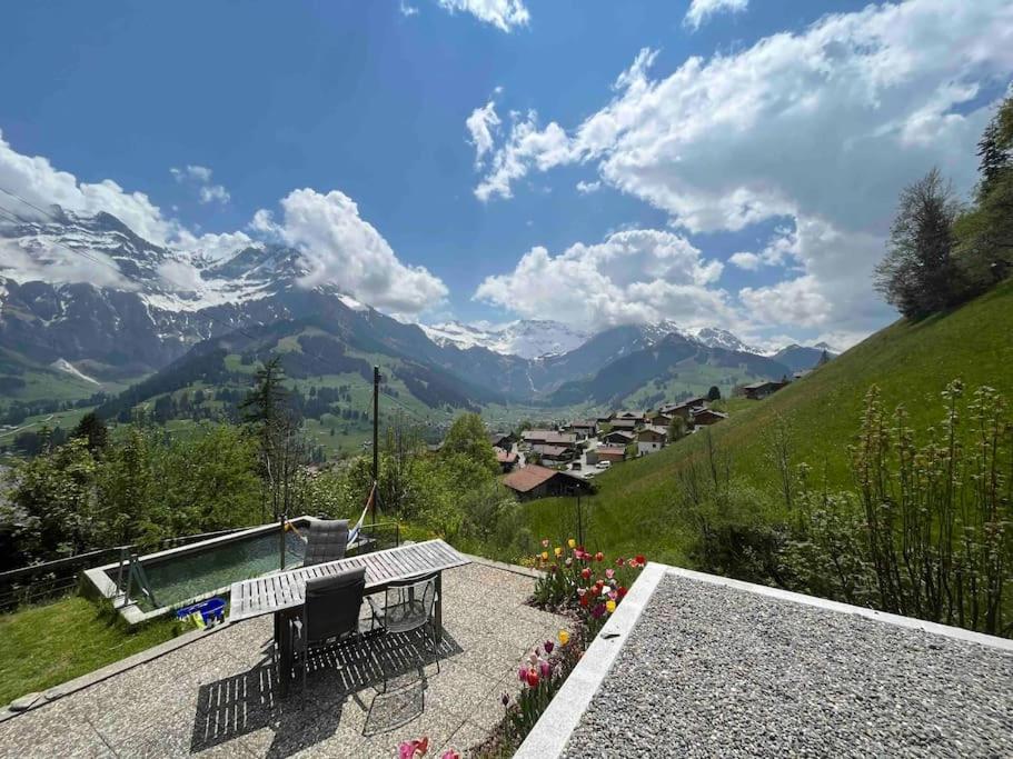 Chalet Sonnenheim, Wohnung Mit Panoramafenster Adelboden Luaran gambar