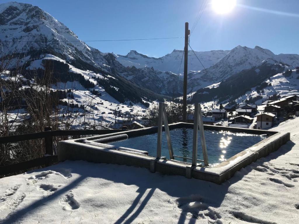 Chalet Sonnenheim, Wohnung Mit Panoramafenster Adelboden Luaran gambar