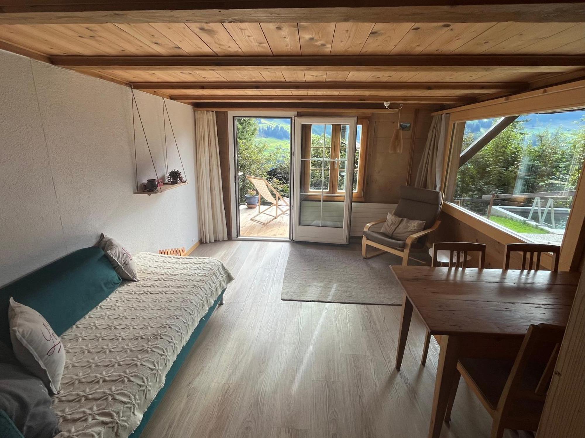 Chalet Sonnenheim, Wohnung Mit Panoramafenster Adelboden Luaran gambar